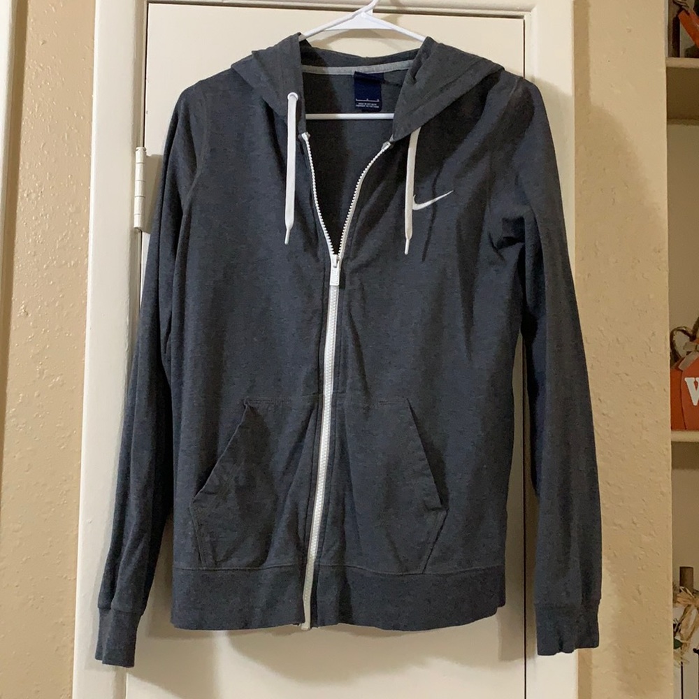 Gray Nike zip up jacket